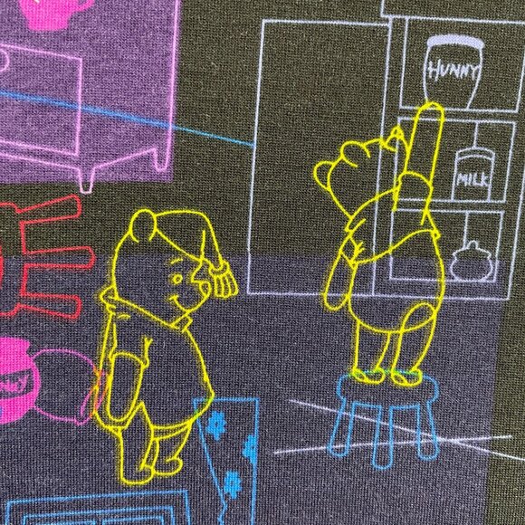 Lularoe Womens Small Winnie the Poo Print Carly Swing Dress Short Sleeve - Picture 9 of 9